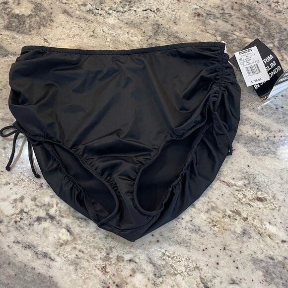 Black Swim Bikini Bottom 18W NEW - Picture 2 of 6